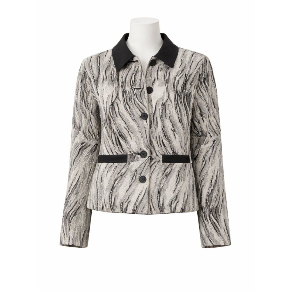 Talk of the Walk Atlantic City Vintage Beaded Zebra Jacket Size Small - EUC